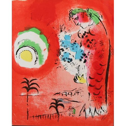 Marc Chagall, Original Lithograph, The Bay of Angels