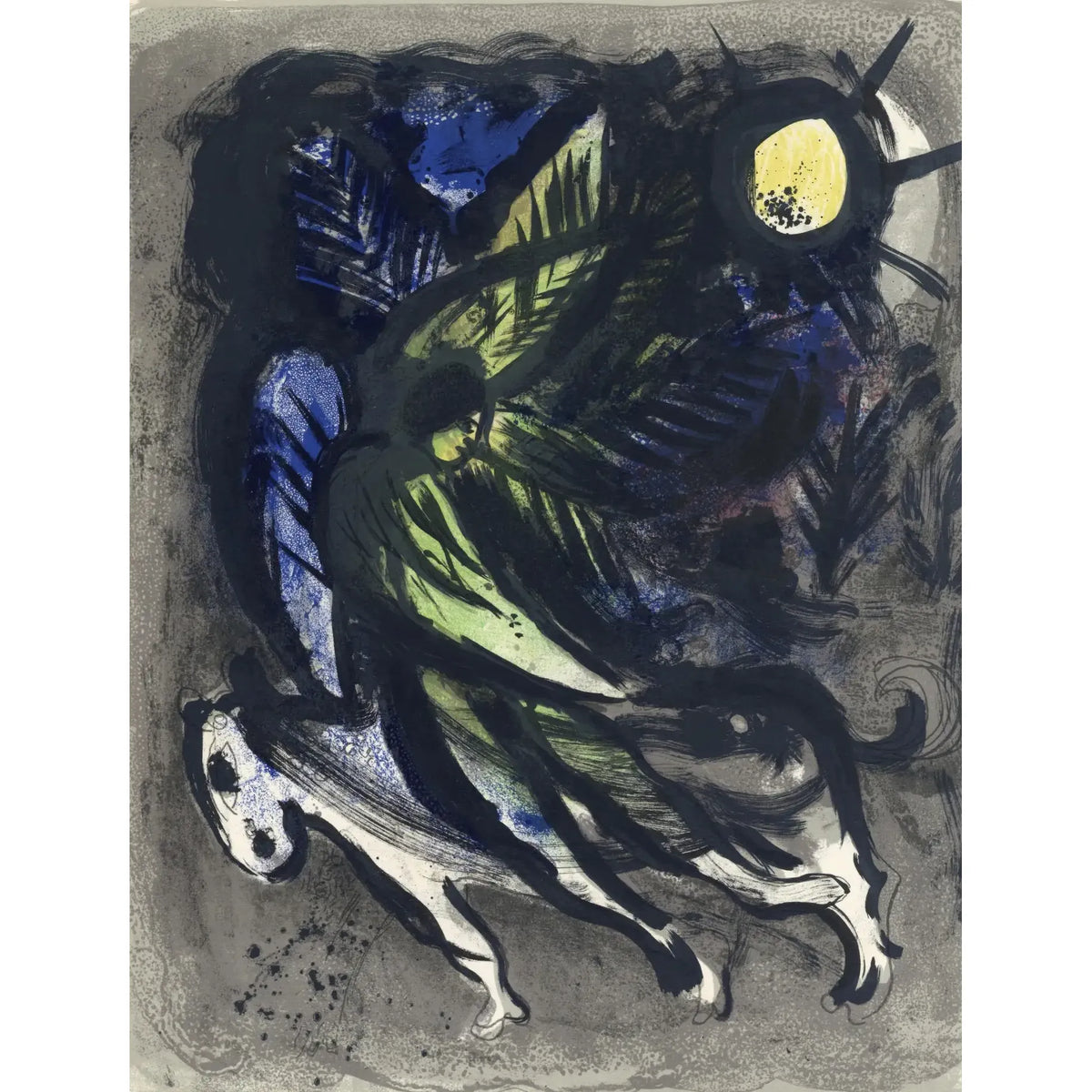 Marc Chagall, The Angel, lithograph, 1960