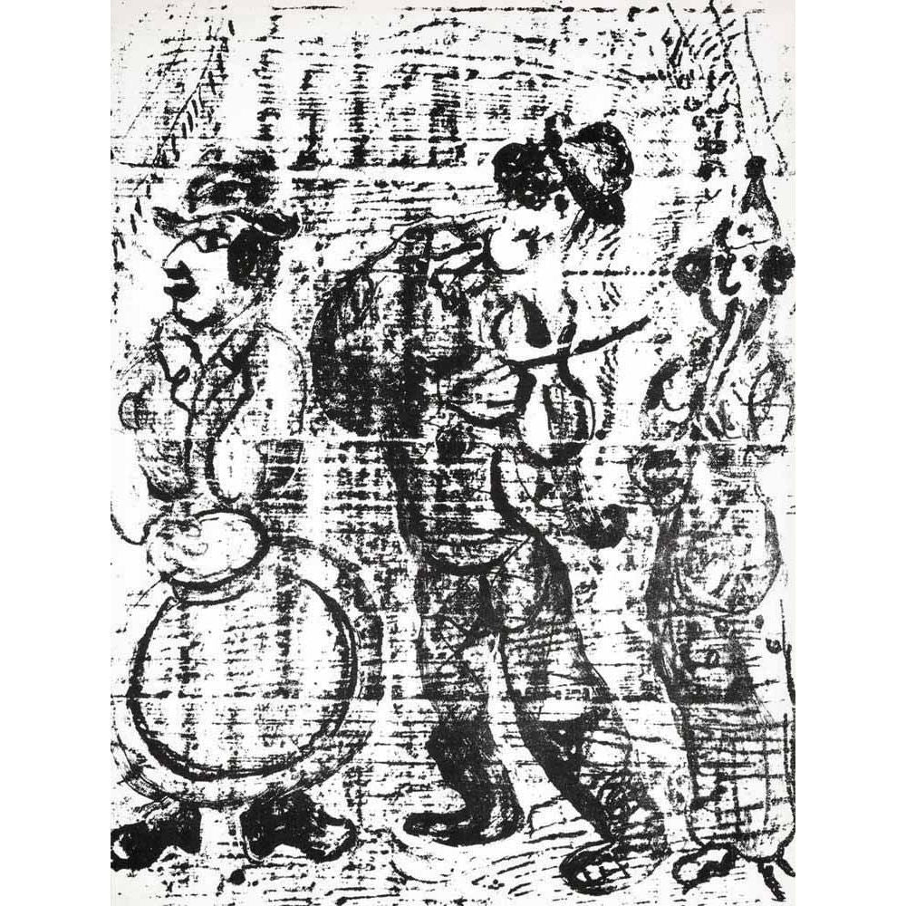 Marc Chagall, Original Lithograph, The Wandering Musicians