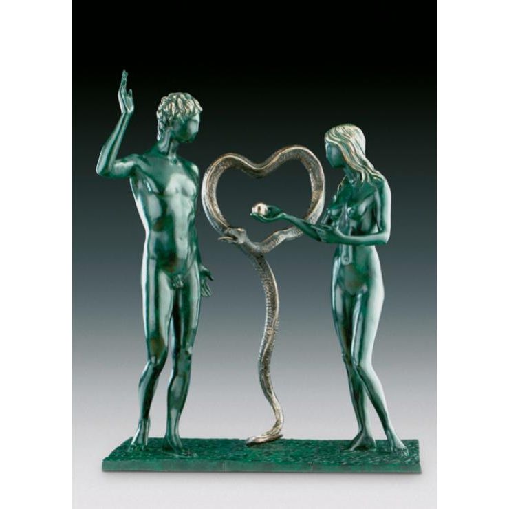 Salvador Dali, Bronze Sculpture, Adam and Eve