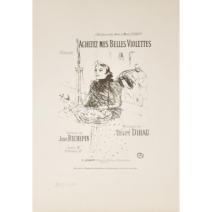 Henri de Toulouse-Lautrec, Original Lithograph, Achetez Mes Belles Violettes