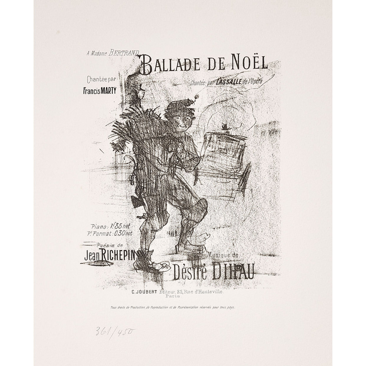 Henri de Toulouse-Lautrec, Original Lithograph, Balade De Noël