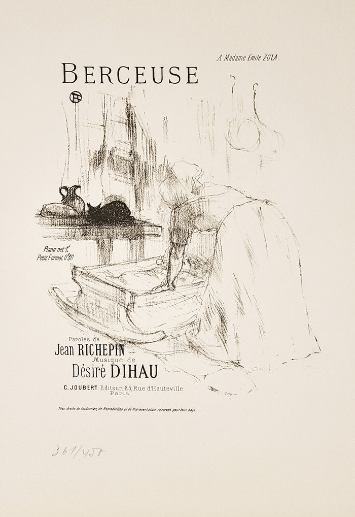 Henri de Toulouse-Lautrec, Original Lithograph, "Berceuse"