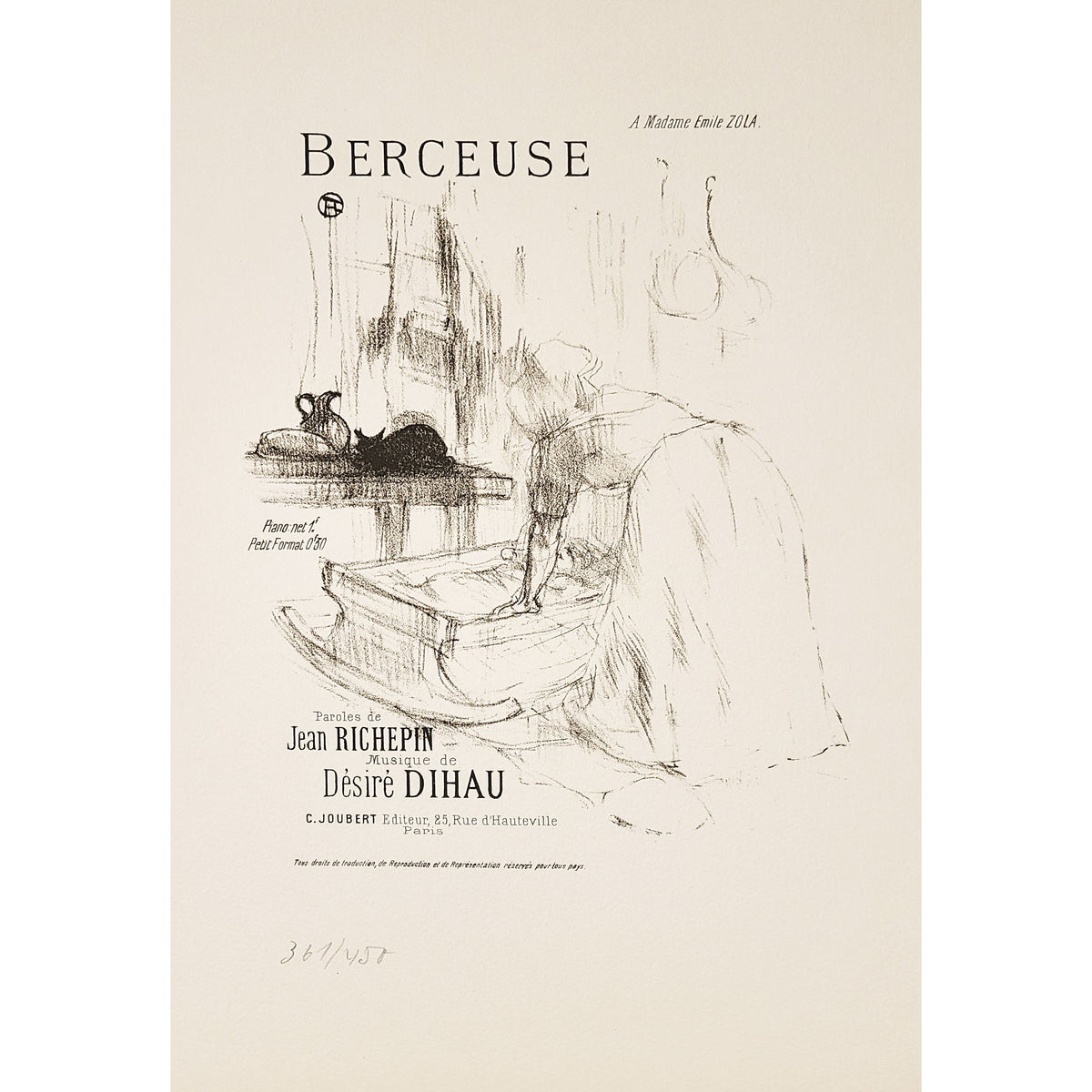 Henri de Toulouse-Lautrec, Original Lithograph, Berceuse