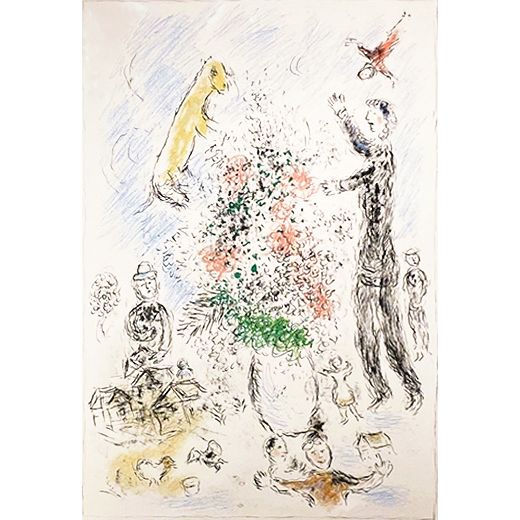 Marc Chagall, Original Lithograph, Les Lilas (Lilacs)