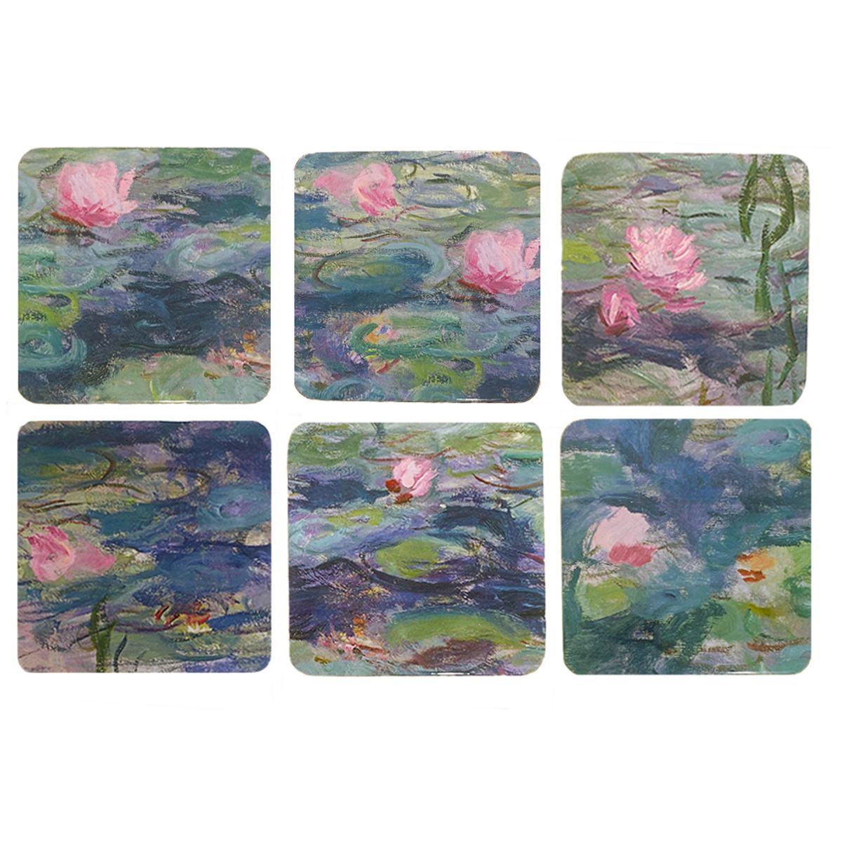 Coasters , Water Lilies, Monet - Set of 6