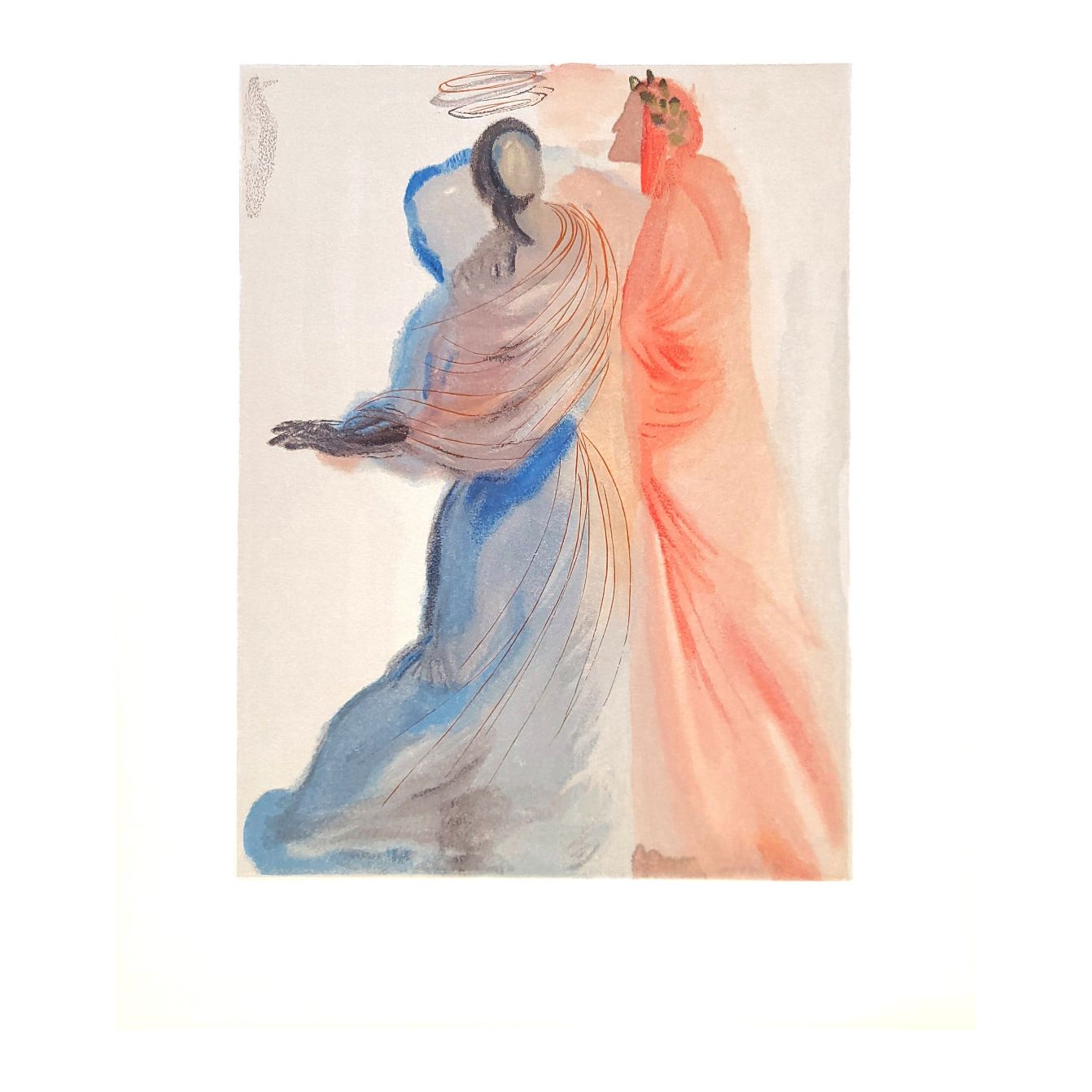 Salvador Dali, Original Wood Engraving, "Beatrice's Splendour"