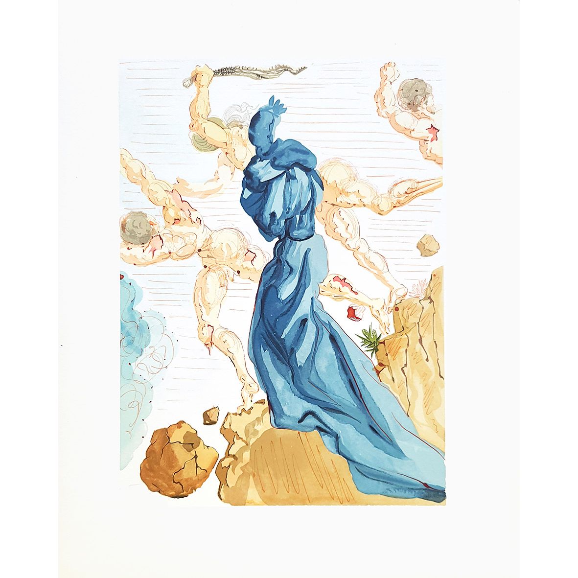 Salvador Dali, Original Wood Engraving, The Hard Margins