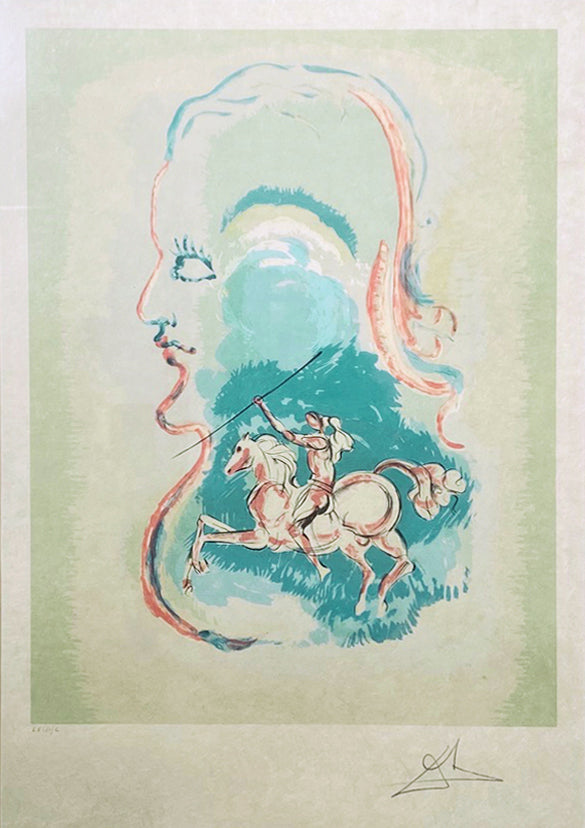 Salvador Dali, Original Lithograph, Dream of a Horseman
