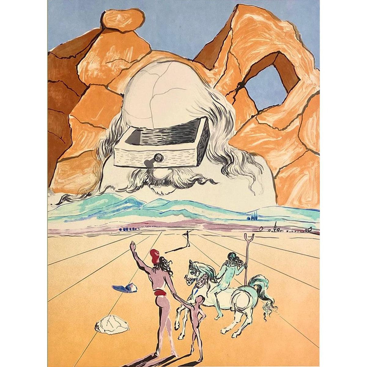 Salvador Dali, Original Lithograph, "The Path to Wisdom" (The Banker)