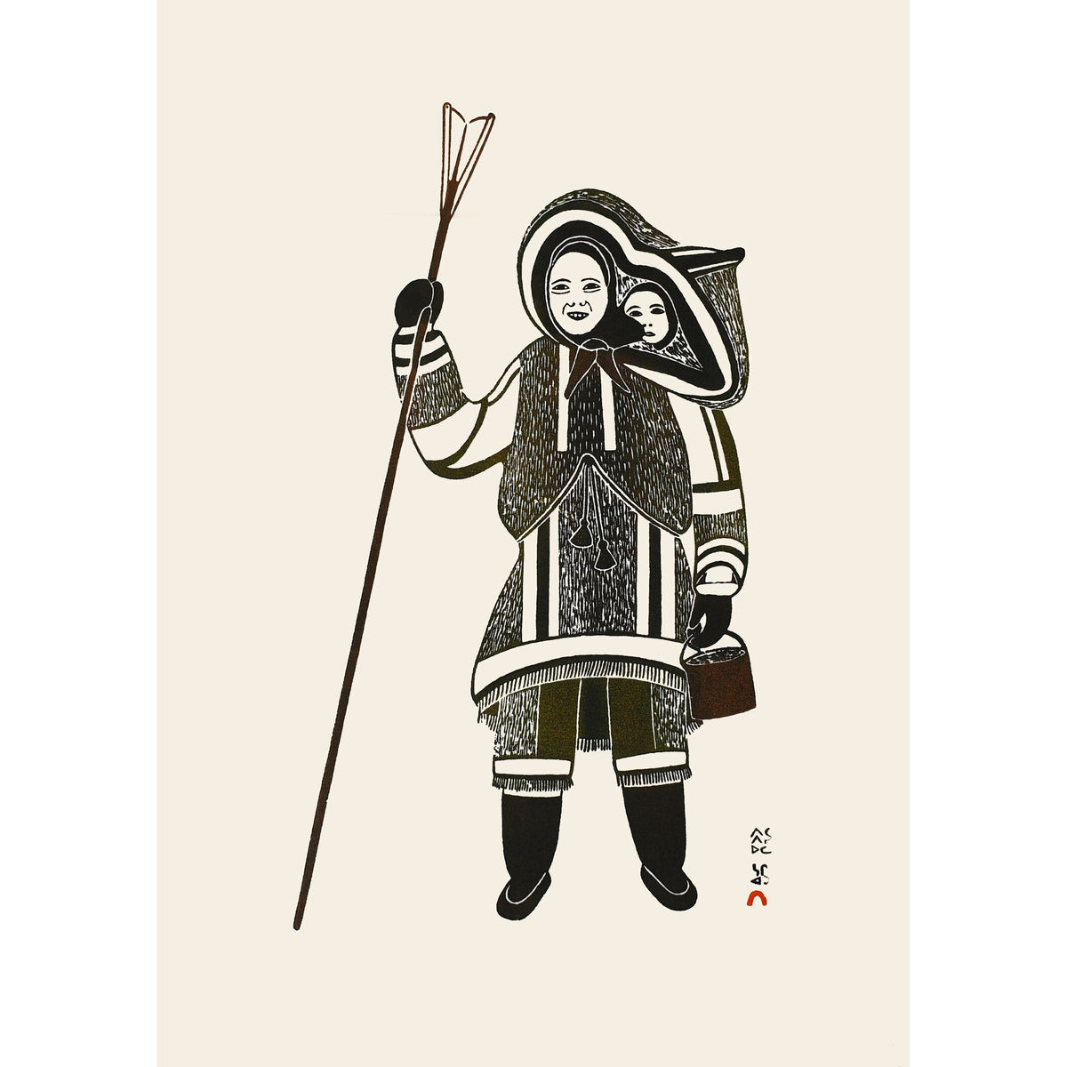 PETER PITSEOLAK "Fisherwoman"