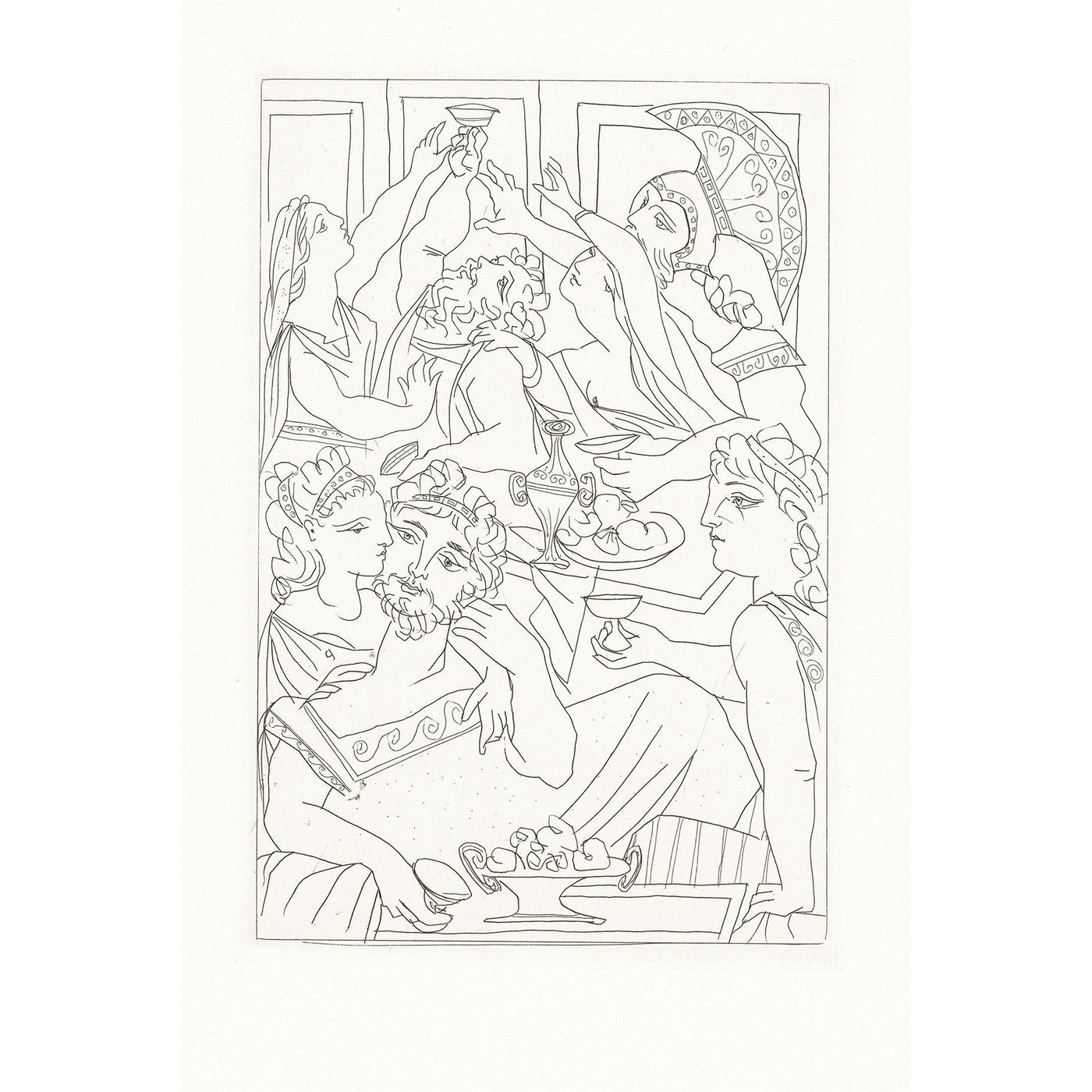 Pablo Picasso, Original Etching "Le Festin" from Lysistrata suite
