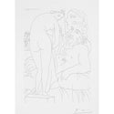 Pablo Picasso, Original Etching, "Le Repos du Sculpteur devant un nu à la draperie" from La Suite Vollard