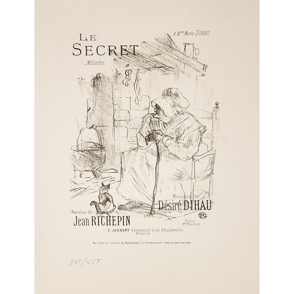 Henri de Toulouse-Lautrec, Original Lithograph, Le Secret