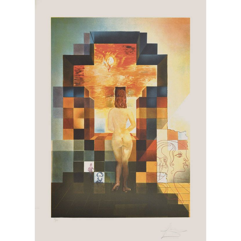 Salvador Dali, Original Lithograph, "Lincoln in Dalívision"