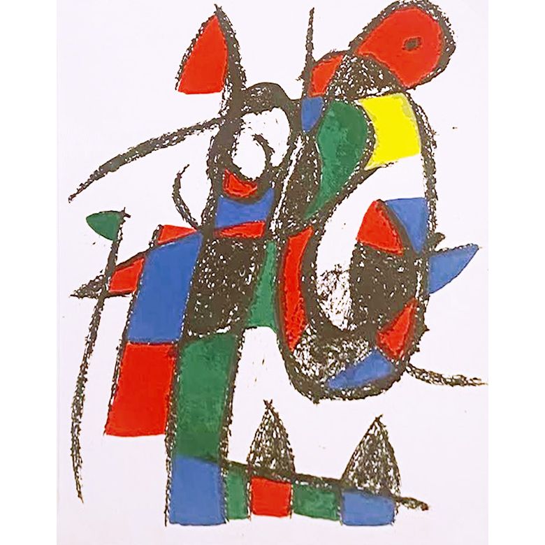 Joan Miro Original Lithograph, "Untitled" - 1975