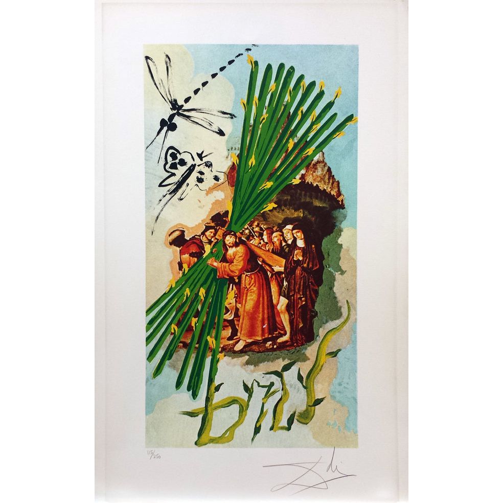 Salvador Dali, Original Lithograph, "Ten of Staves"