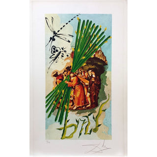Salvador Dali, Original Lithograph, "Ten of Staves"