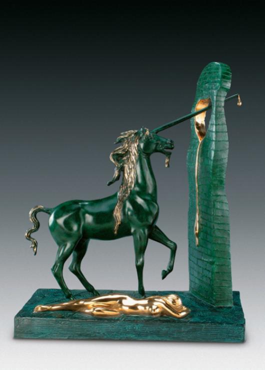 Salvador Dali, Bronze Sculpture, "Unicorn"
