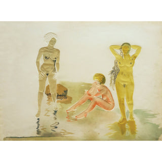 Salvador Dali, Unique Watercolour, "Three Graces of Cova d'Or"