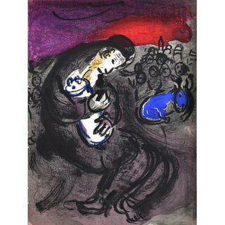 Marc Chagall Original Lithogaph, "Jeremiah's Lamentation"