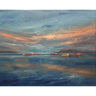 Judit Haber, English Bay Sunrise, Oil on canvas