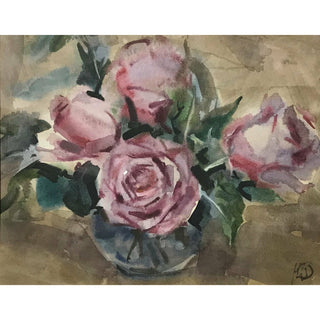Yury Konyshev, Hermitage Roses, Watercolour on paper