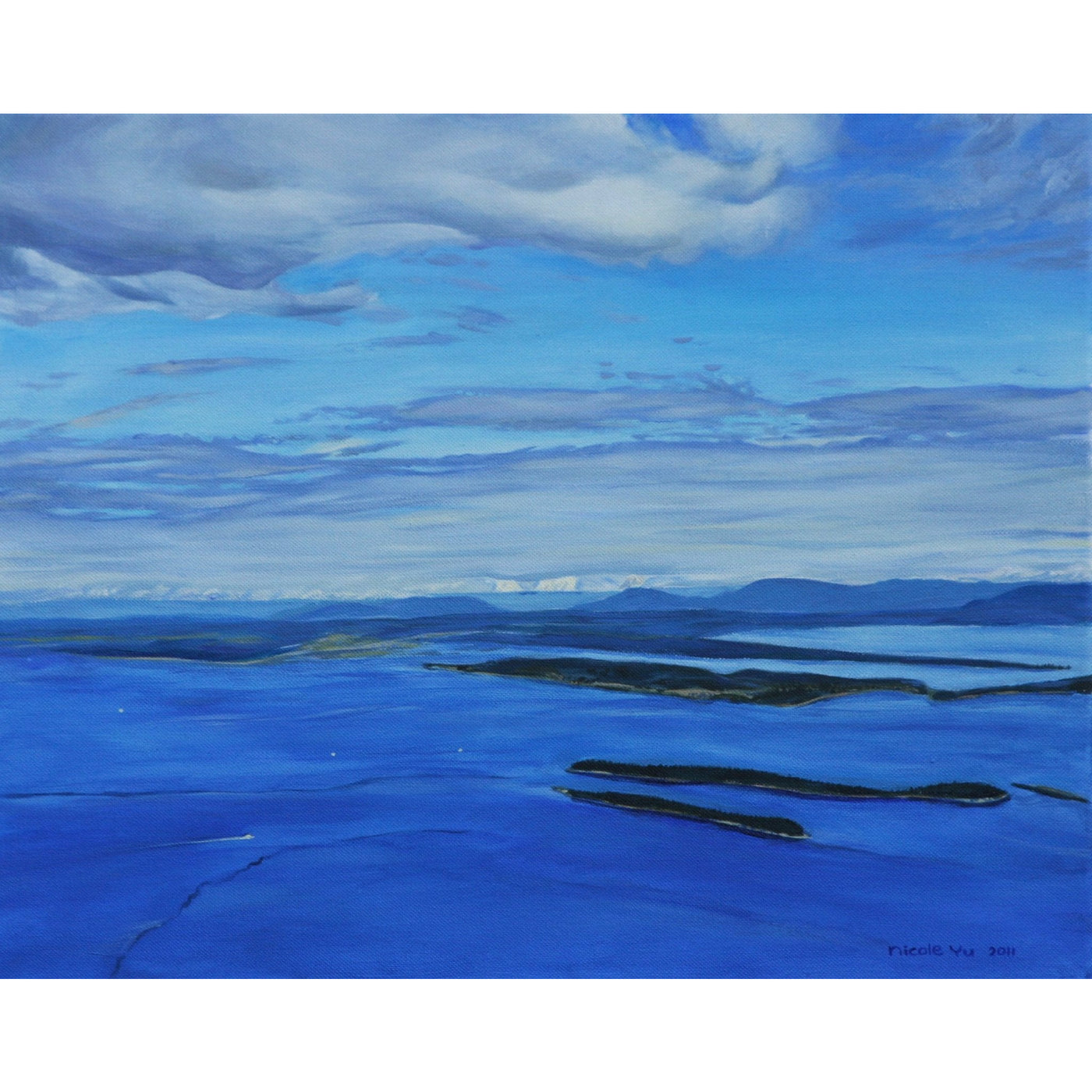 Nicole Yu, Serene Sky - Orcas Island , Acrylic on canvas