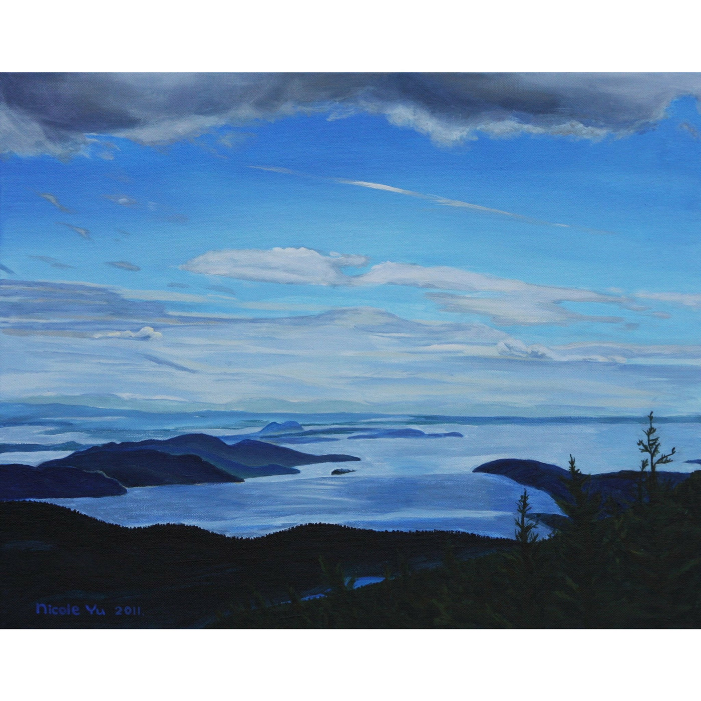 Nicole Yu, Silent Blue, Acrylic on canvas