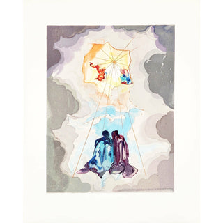 Salvador Dali, Original Wood Engraving, "Dante's Ecstasy"