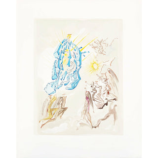 Salvador Dali, Original Wood Engraving, "Dante Recovers His Sight"