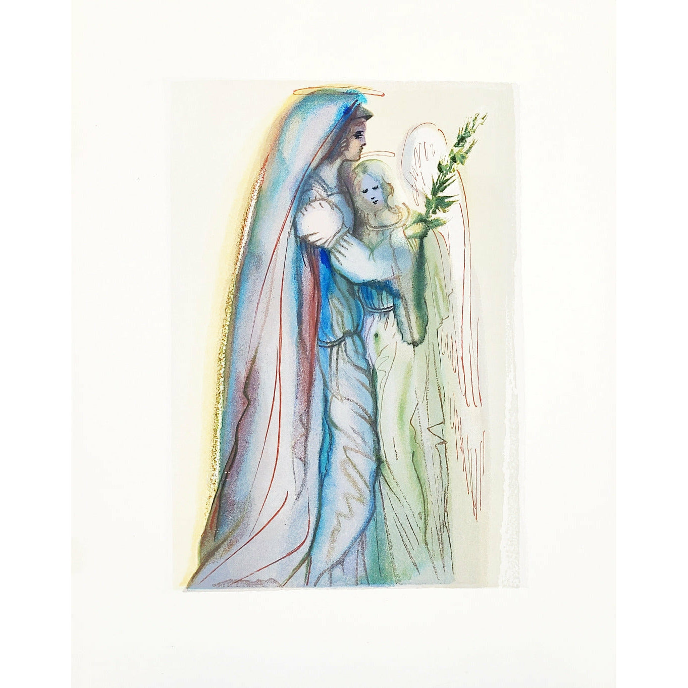 Salvador Dali, Original Wood Engraving, "Preparation for the Final Prayer"