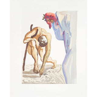 Salvador Dali, Original Wood Engraving, "Princes of the Blossoming Valley"