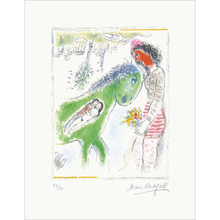 Marc Chagall, Original Lithograph, "Le cheval vert" - The Green Horse