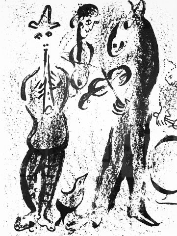Marc Chagall, Original Lithograph, The Mountebanks