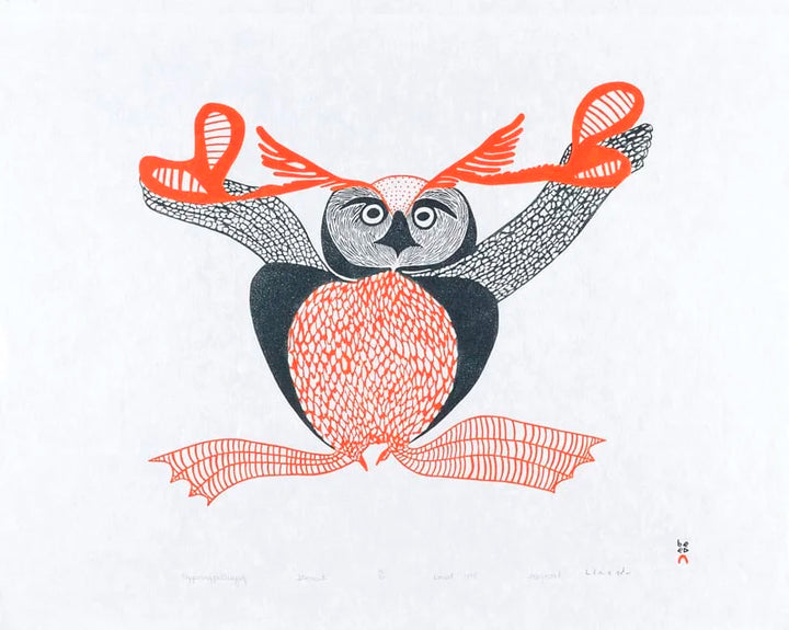 MAYOREAK ASHOONA "Uppiruqpalliajuk (Transforming to an Owl"
