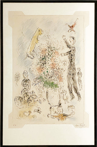 Marc Chagall, Original Lithograph, "Les Lilas" (Lilacs)