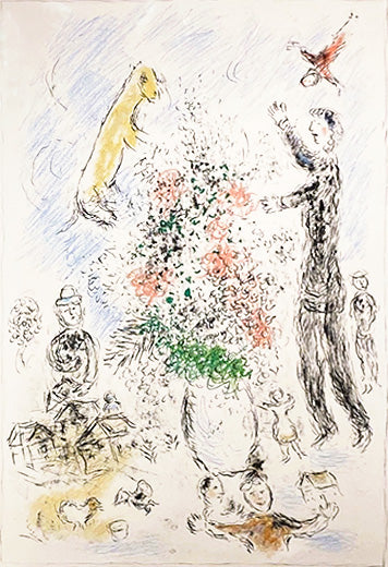 Marc Chagall, Original Lithograph, "Les Lilas" (Lilacs)