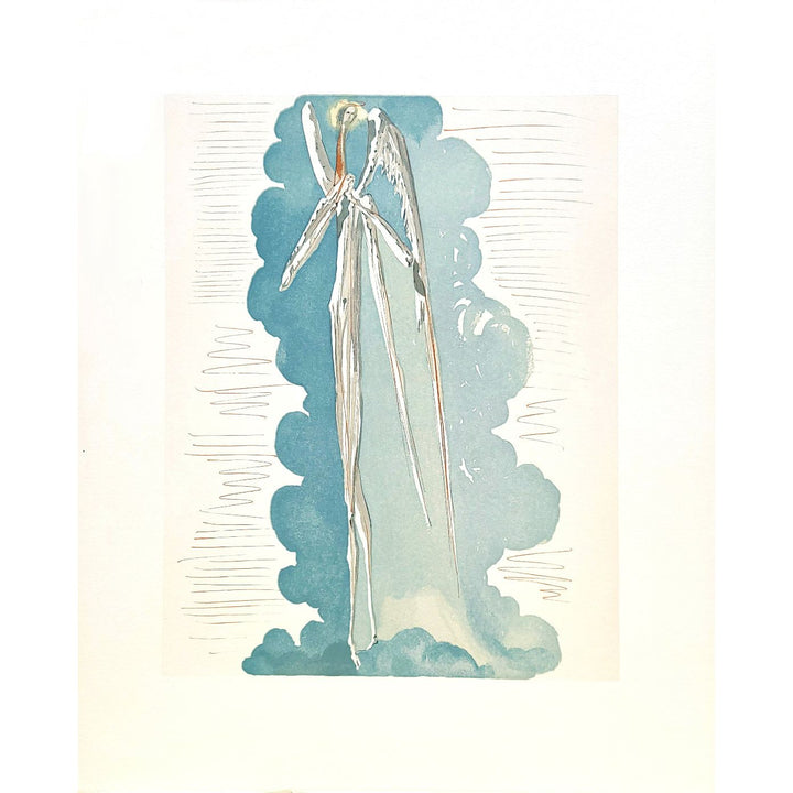 Salvador Dali, Original Wood Engraving, "The Angel of the Seventh Sphere"