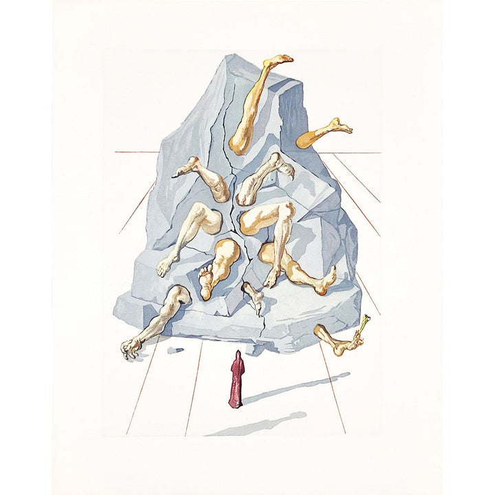 Salvador Dali, Original Wood Engraving, "The Simonists"