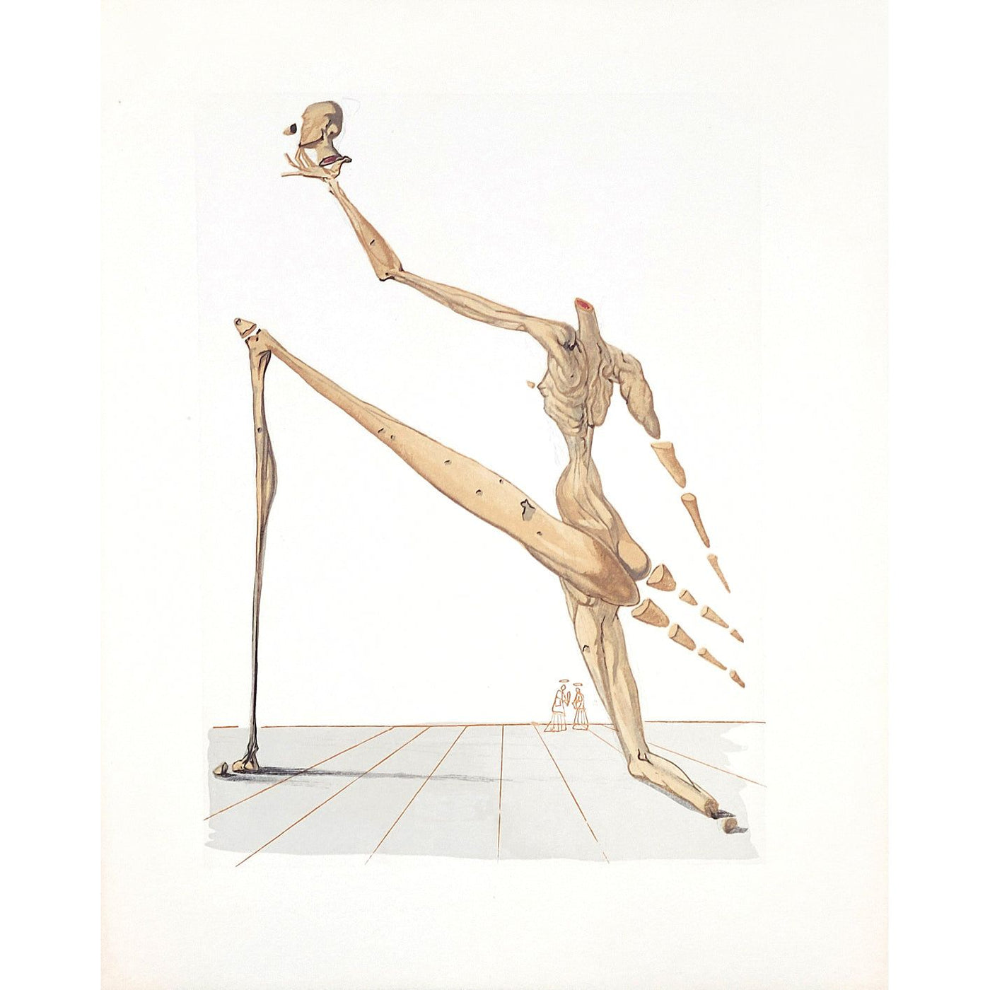 Salvador Dali, Original Wood Engraving, "Bertrand de Horn (Bertan de Born)"