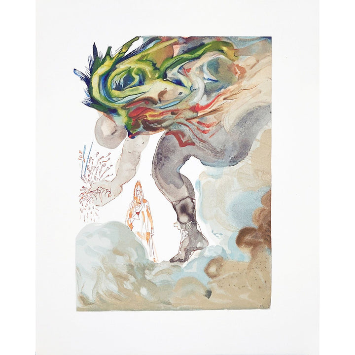 Salvador Dali, Original Wood Engraving, "The Giants"