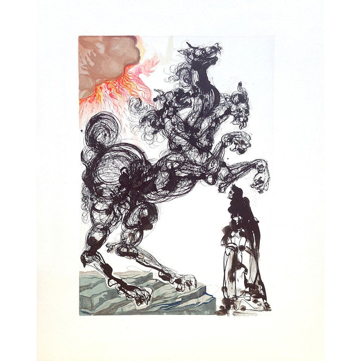 Salvador Dali, Original Wood Engraving, "Cerberus"