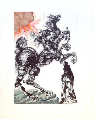 Salvador Dali, Original Wood Engraving, "Cerberus"