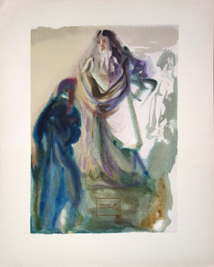 Salvador Dali, Original Wood Engraving, The Walk toward God