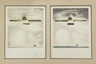 Salvador Dali, Original Lithograph, "Crucifixion (Christ of Gala) (Diptych),"