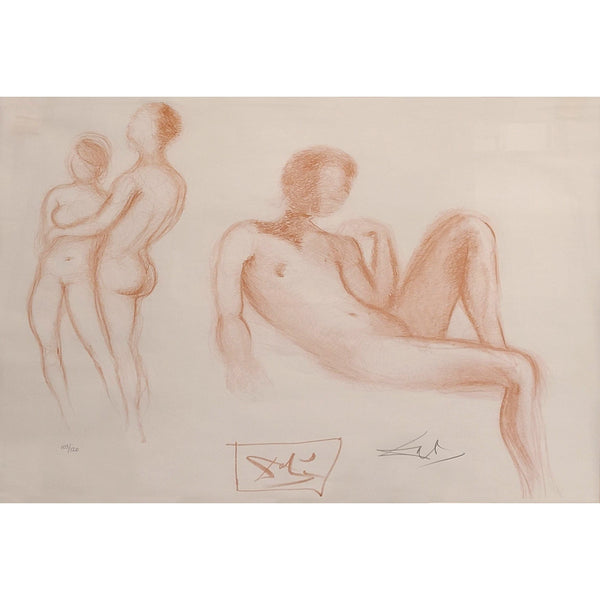 Salvador Dali, Original Lithograph, "Couple Nus"