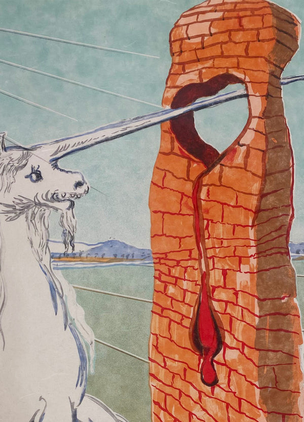 Salvador Dali, Original Lithograph, "The Agony of Love"