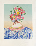 Salvador Dali, Original Lithograph, "The Flowering of Inspiration" (Gala en Fleurs)