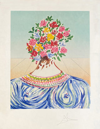 Salvador Dali, Original Lithograph, "The Flowering of Inspiration" (Gala en Fleurs)